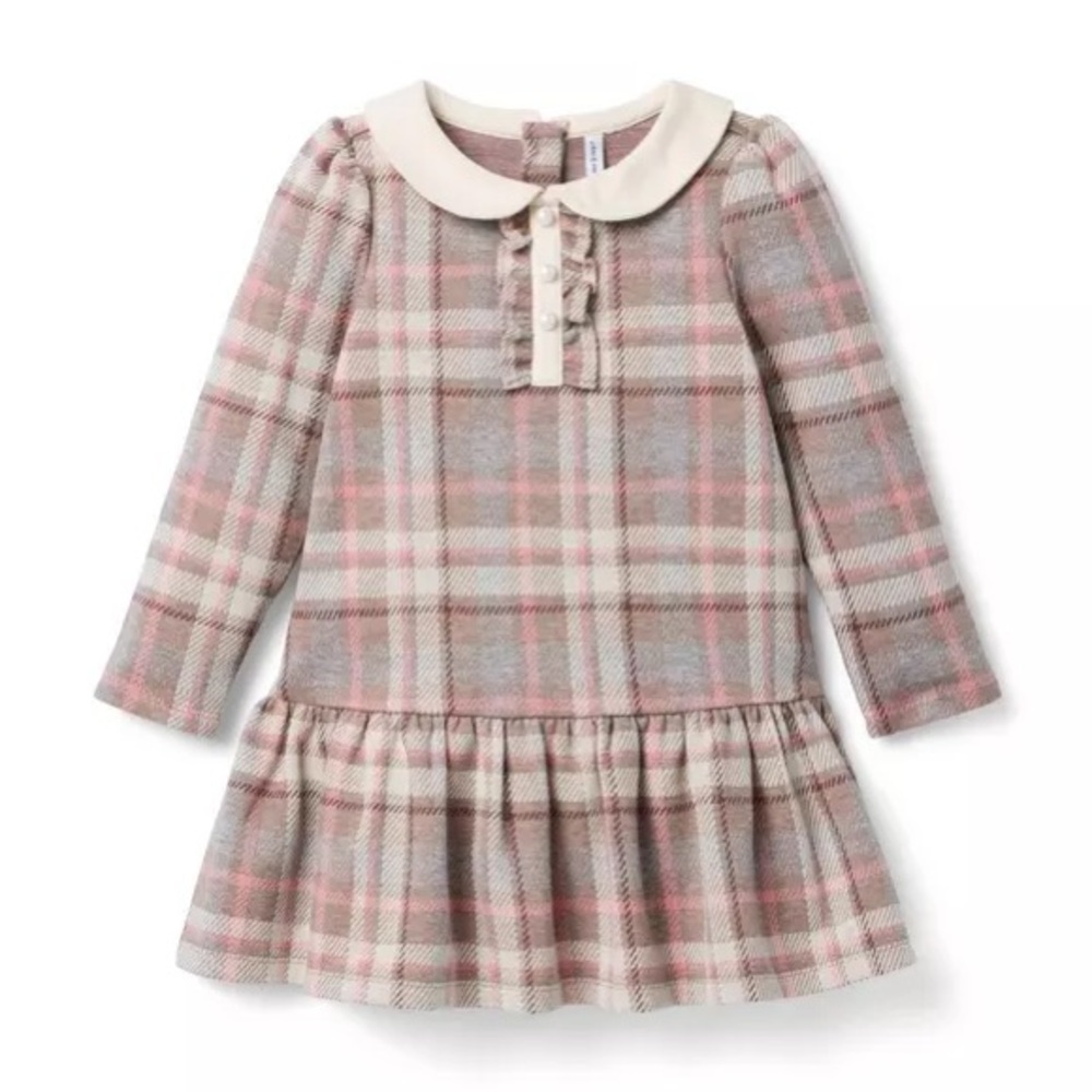 Janie and Jack Plaid Jacquard Dropwaist Dress